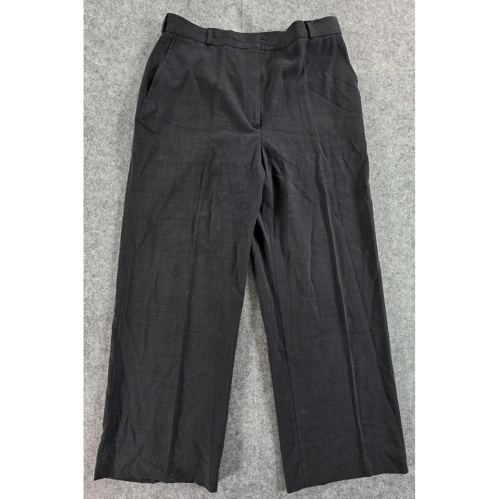 Brooks Brothers Wool Blend Black Work Women's Pants 14 Wide leg Light Weight